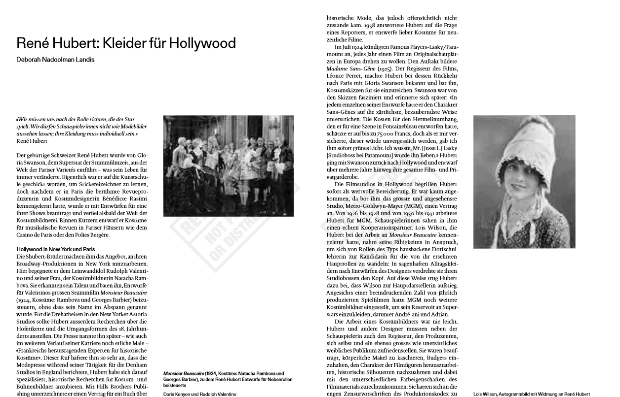 René Hubert – Kostümwelten – The Man Who Dressed Filmstars and Airplanes