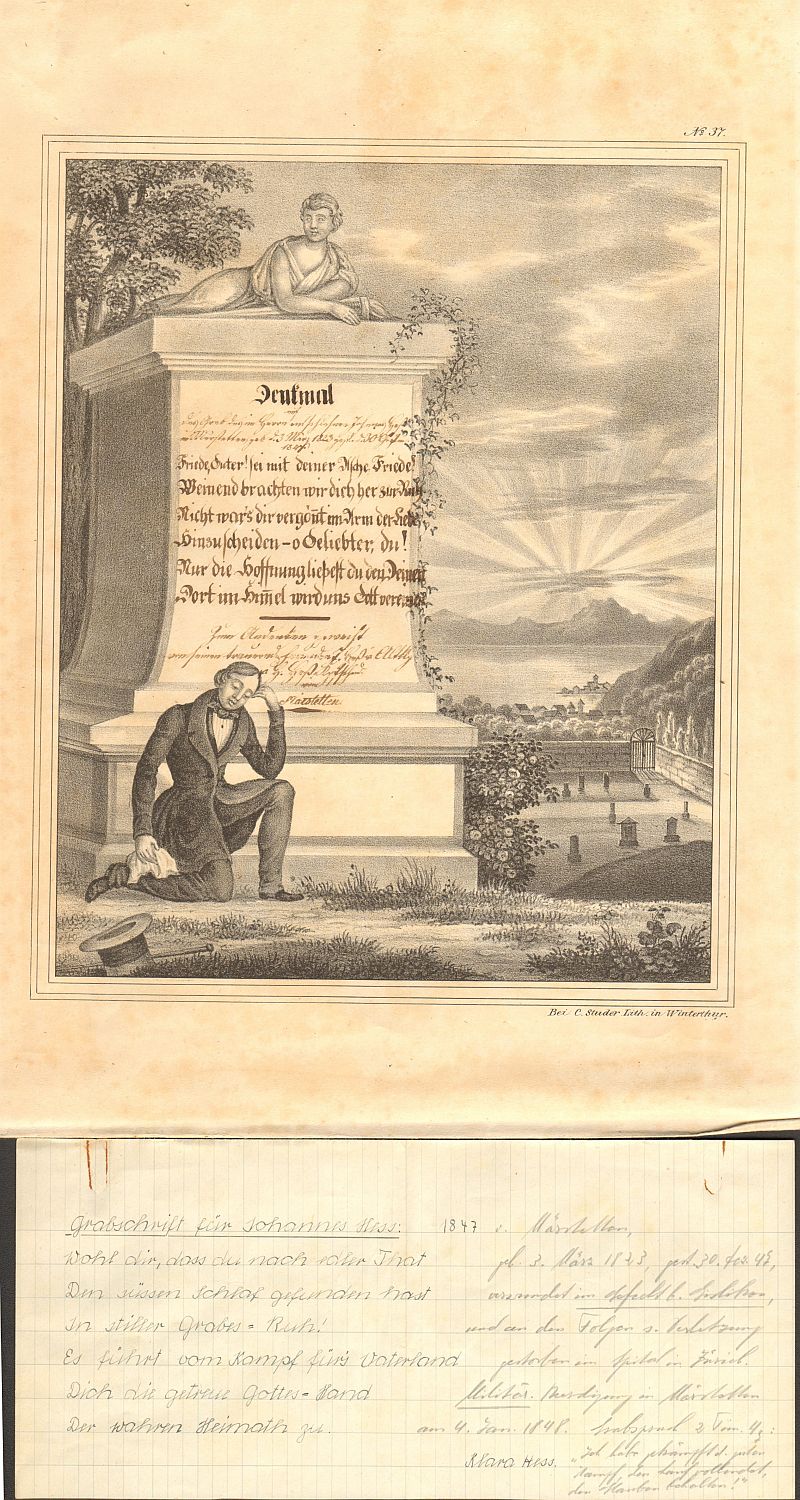  Sonderbundskrieg – Grabschrift